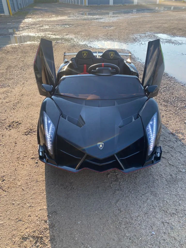 Licensed 2025 Lamborghini Veneno | Upgraded 24V | 4x4 Ride-On 2 Seater | Leather Seats | Rubber Tires | Remote