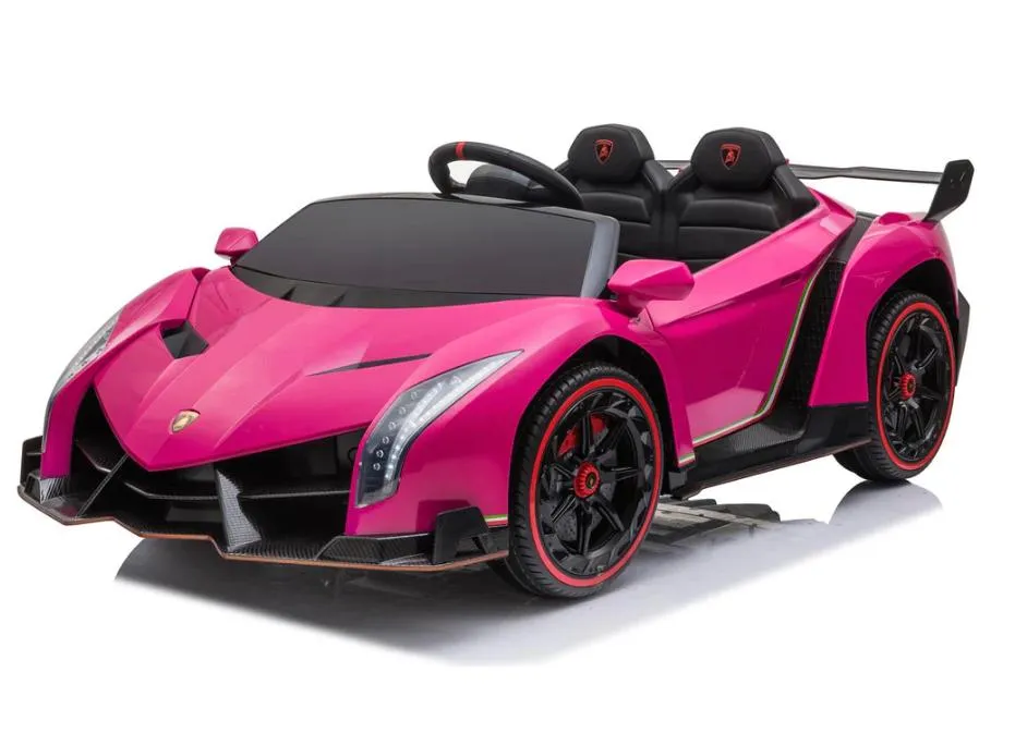 Licensed 2025 Lamborghini Veneno | Upgraded 24V | 4x4 Ride-On 2 Seater | Leather Seats | Rubber Tires | Remote