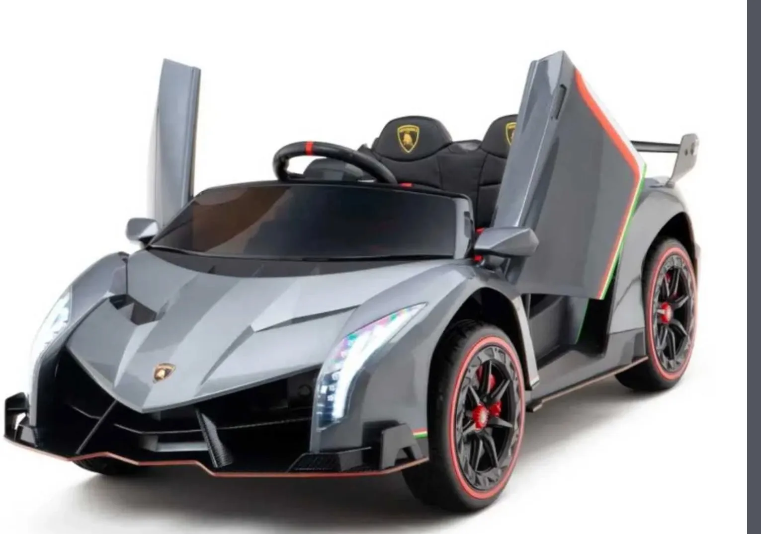 Licensed 2025 Lamborghini Veneno | Upgraded 24V | 4x4 Ride-On 2 Seater | Leather Seats | Rubber Tires | Remote