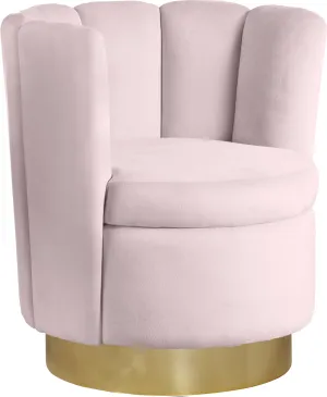 Lily Pink Velvet Accent Chair