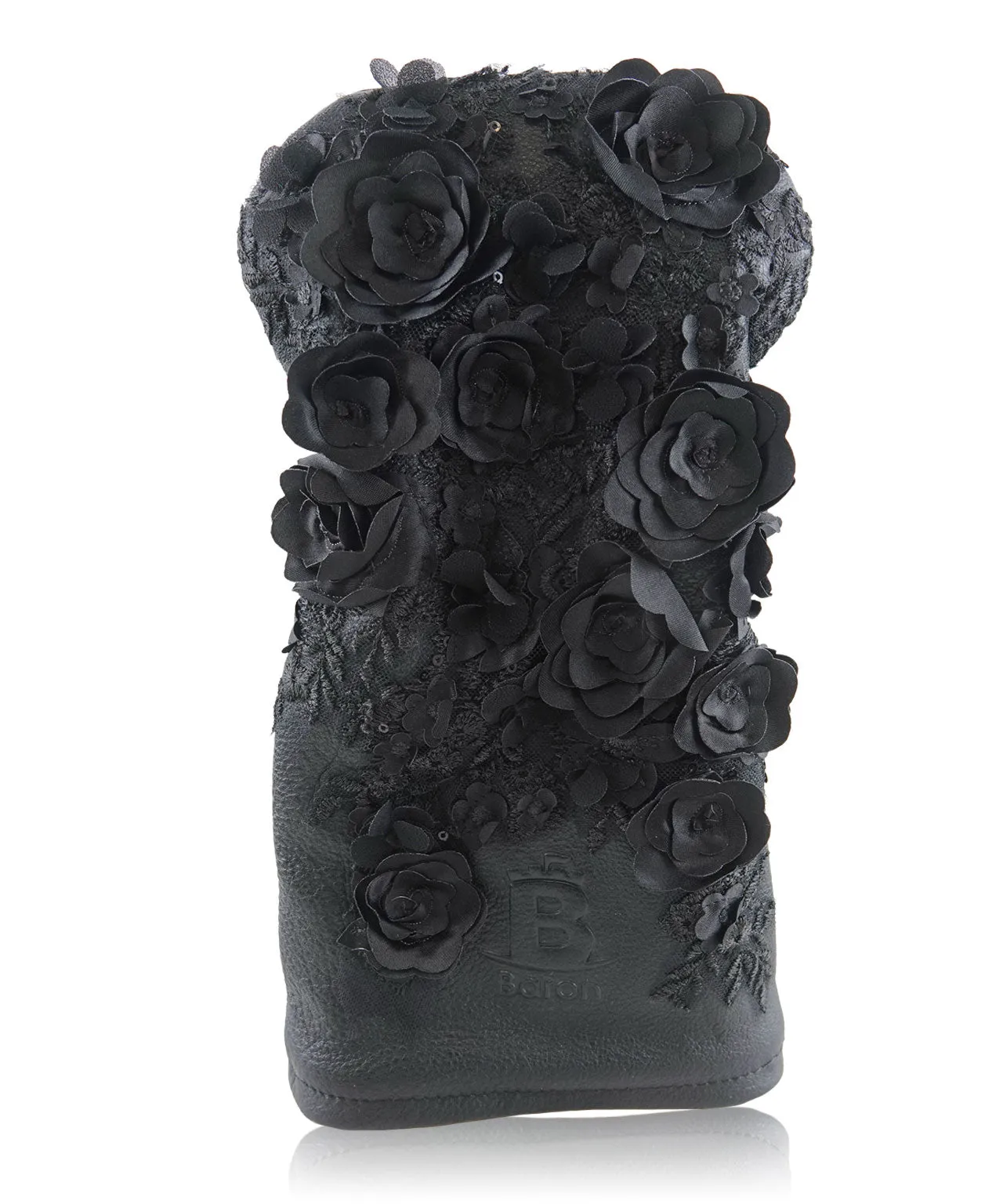[Limited Edition] Baron Golf Flower Driver, Wood, Utility Cover made by Finest Leather [Hand-made] - Black