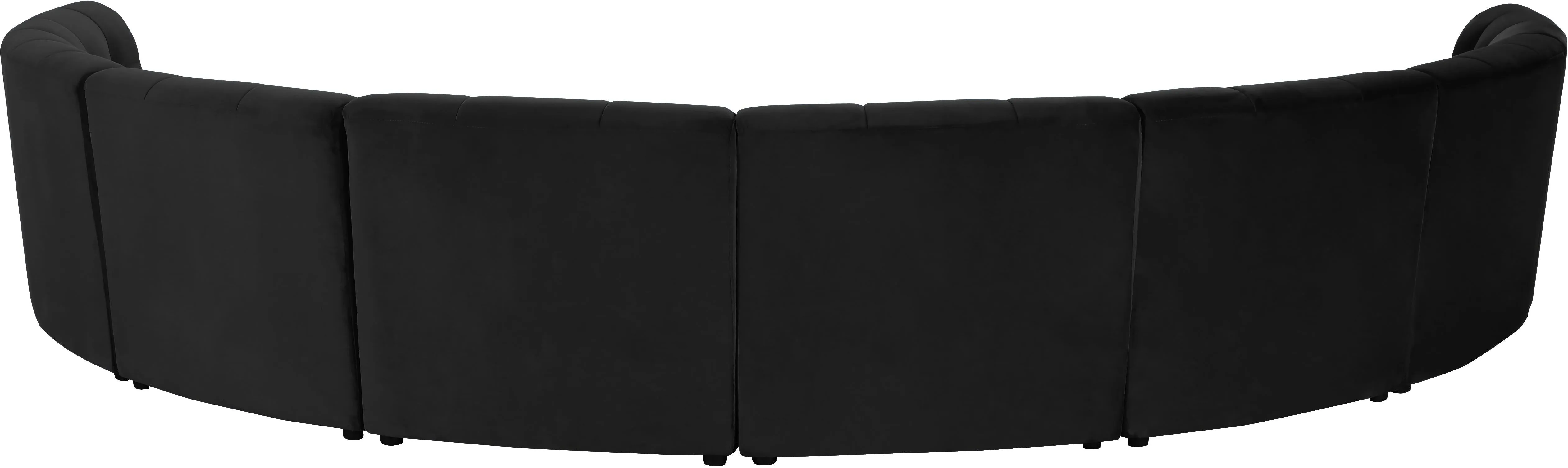Limitless Black Velvet 8pc. Modular Sectional
