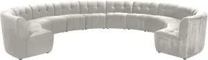 Limitless Cream Velvet 12pc. Modular Sectional