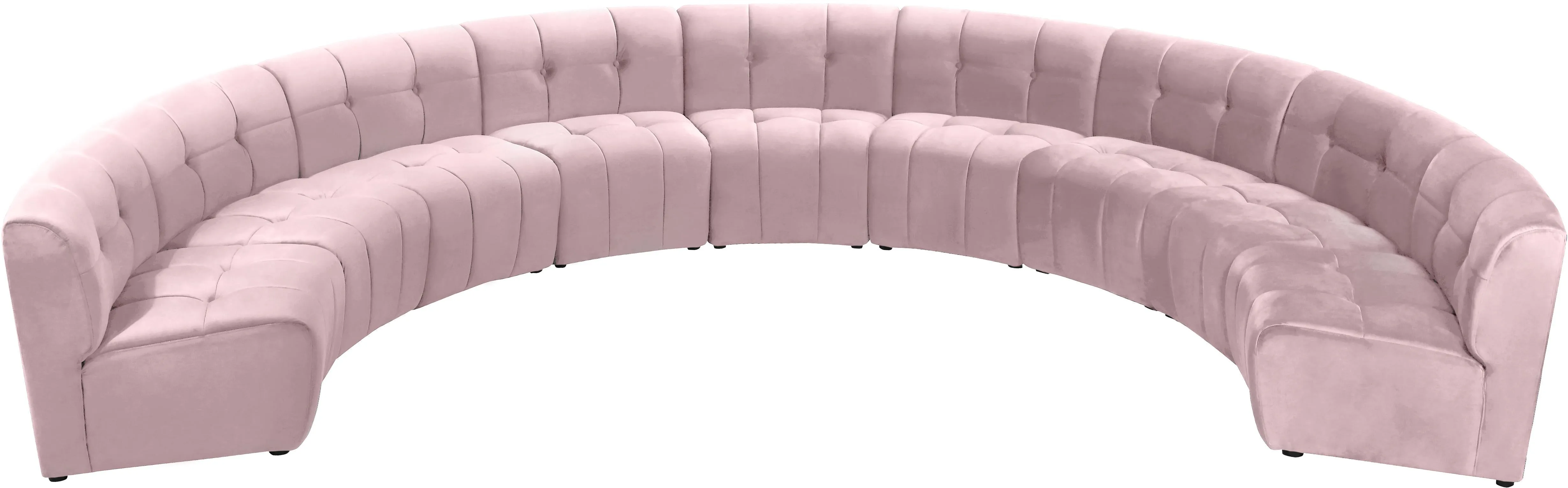 Limitless Pink Velvet 9pc. Modular Sectional