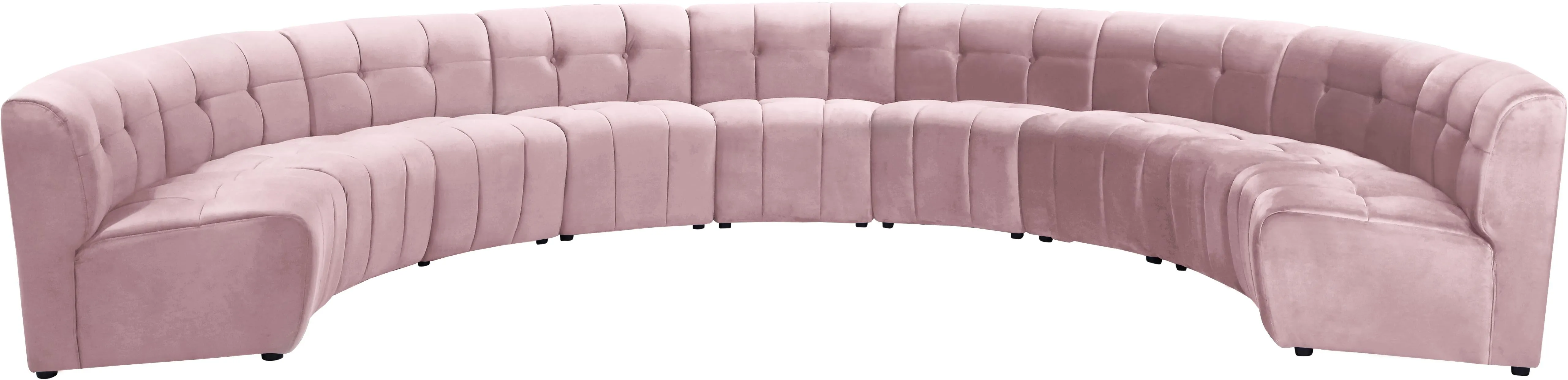 Limitless Pink Velvet 9pc. Modular Sectional