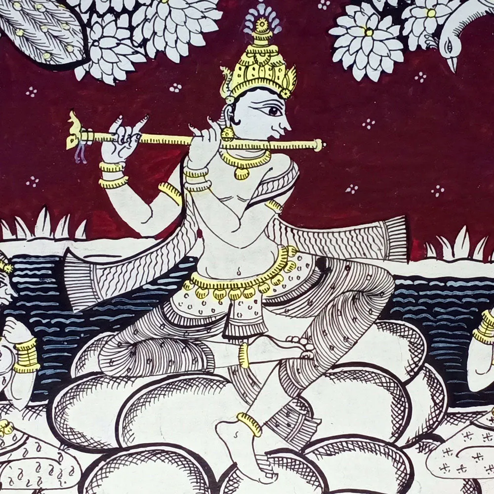 Lord Krishna Jugal Rasa Pattachitra Painting