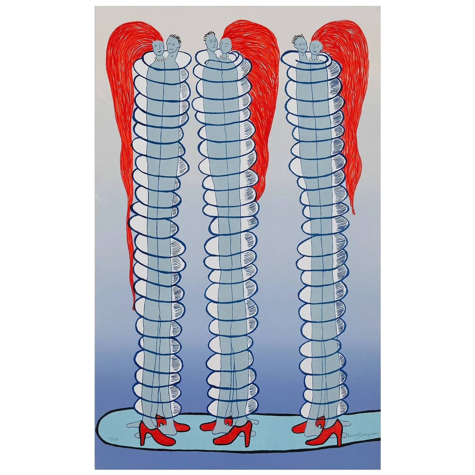 LOUISE BOURGEOIS "COUPLES" LITHO, 2001