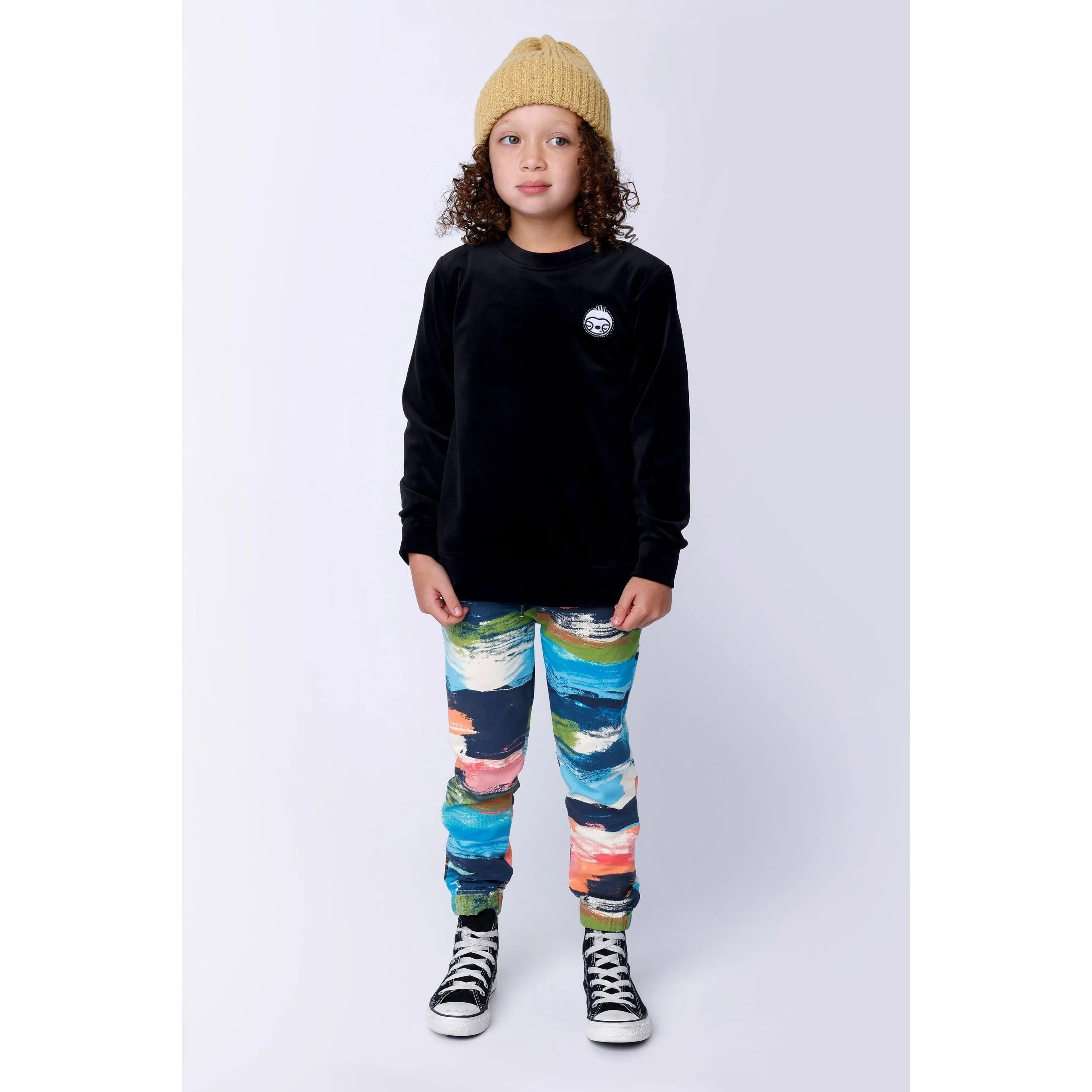 Luxe Velvet Crew - Black Velvet
