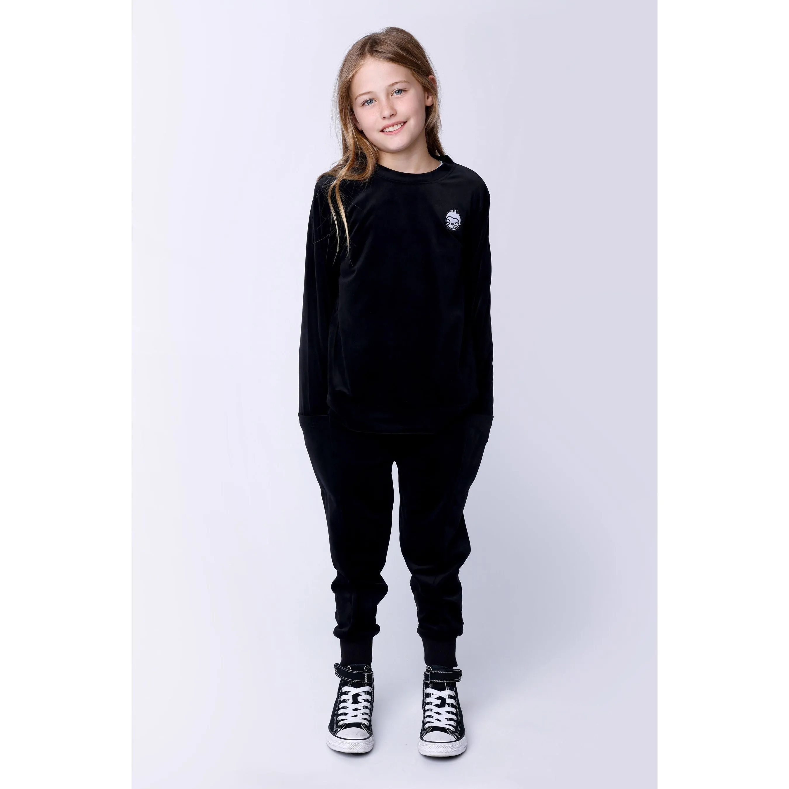 Luxe Velvet Crew - Black Velvet