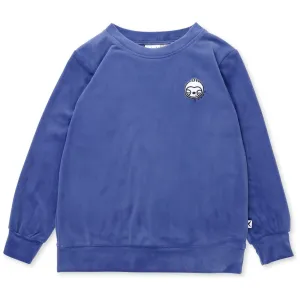 Luxe Velvet Crew - Navy