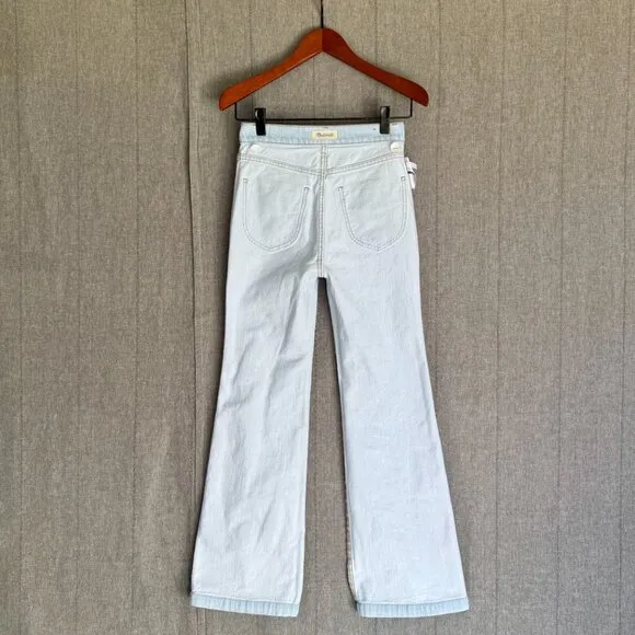 Madewell 11&quot; High-Rise Flare Jeans in Hanford Wash: Welt Pocket Edition Size 26