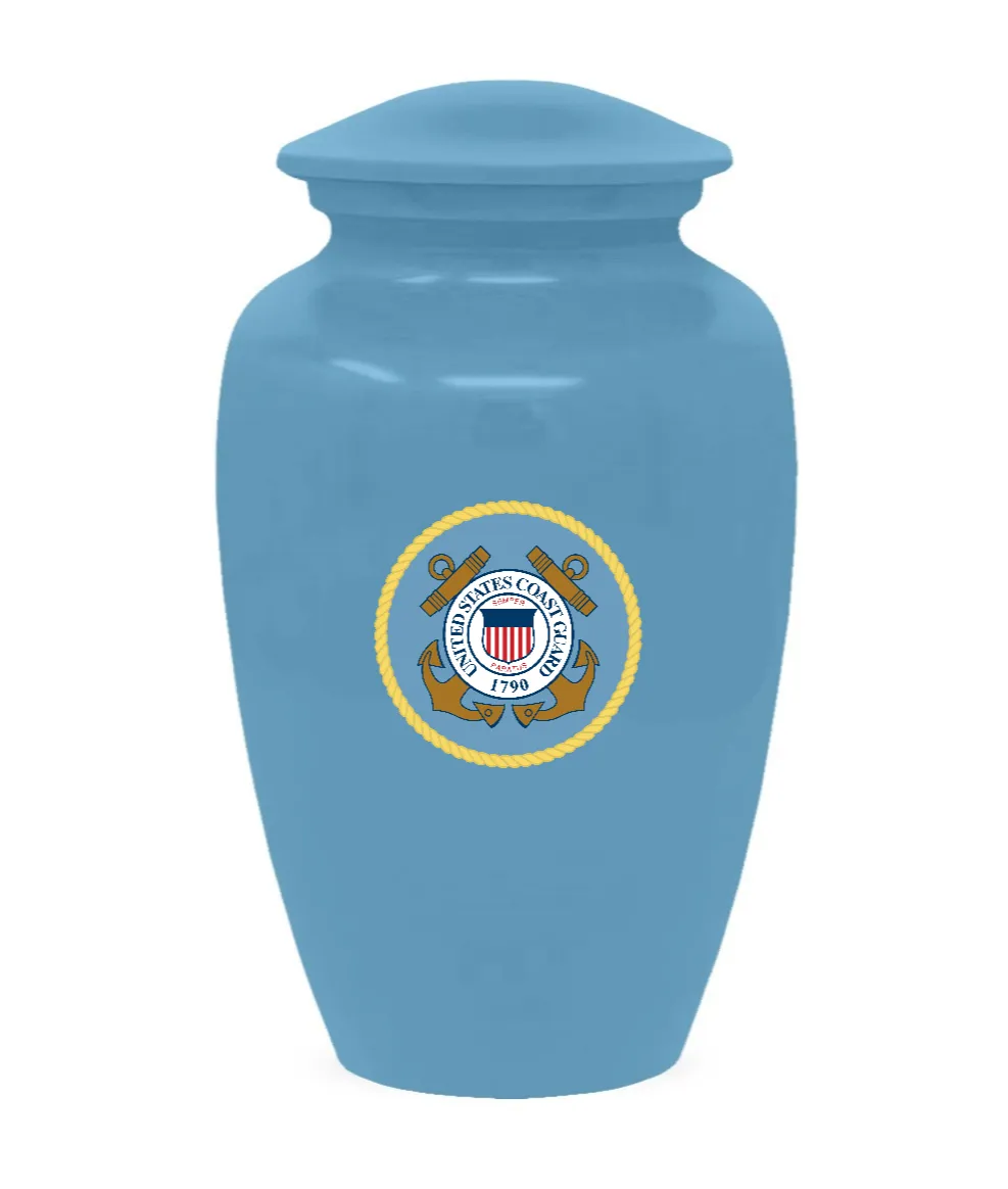Military Series - United States Coast Guard Cremation Urn, Light Blue - IUMI147