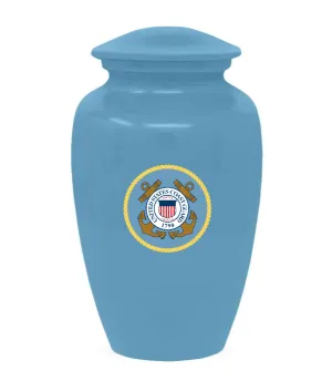 Military Series - United States Coast Guard Cremation Urn, Light Blue - IUMI147