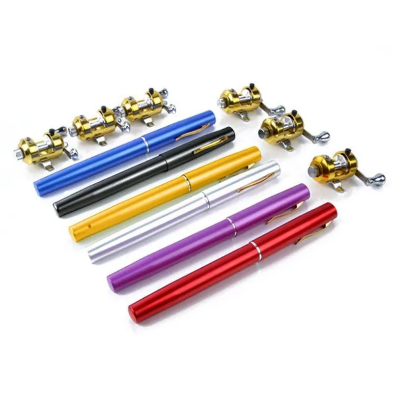 Mini Telescopic Pocket Pen Fishing Rod   Reel.