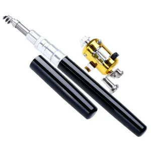 Mini Telescopic Pocket Pen Fishing Rod   Reel.