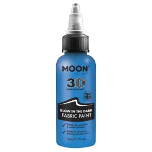 Moon Glow Glow In The Dark Fabric Paint, Blue