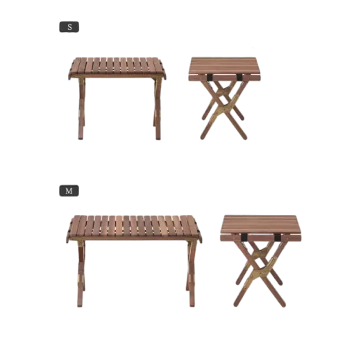 Naturehike - HTM Outdoor Folding Egg Roll Table  - Burlywood