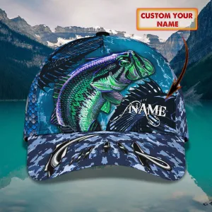 Navy Veteran And Fishing - Personalized Name Cap - Loop - Nt168 - Ct138