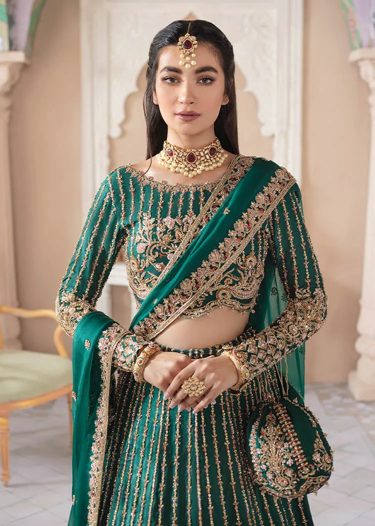 Net Green Lehenga Choli Pakistani Wedding Dresses