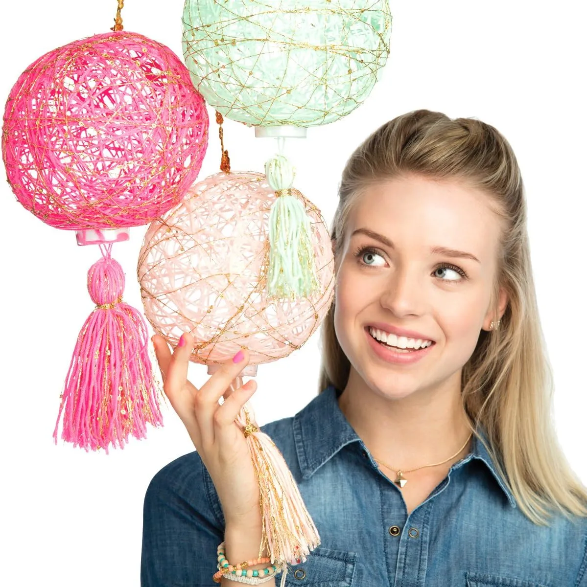 New CRAFTIVITY Super String Lanterns Kit - Makes 3 String Art Lanterns Retails $35 