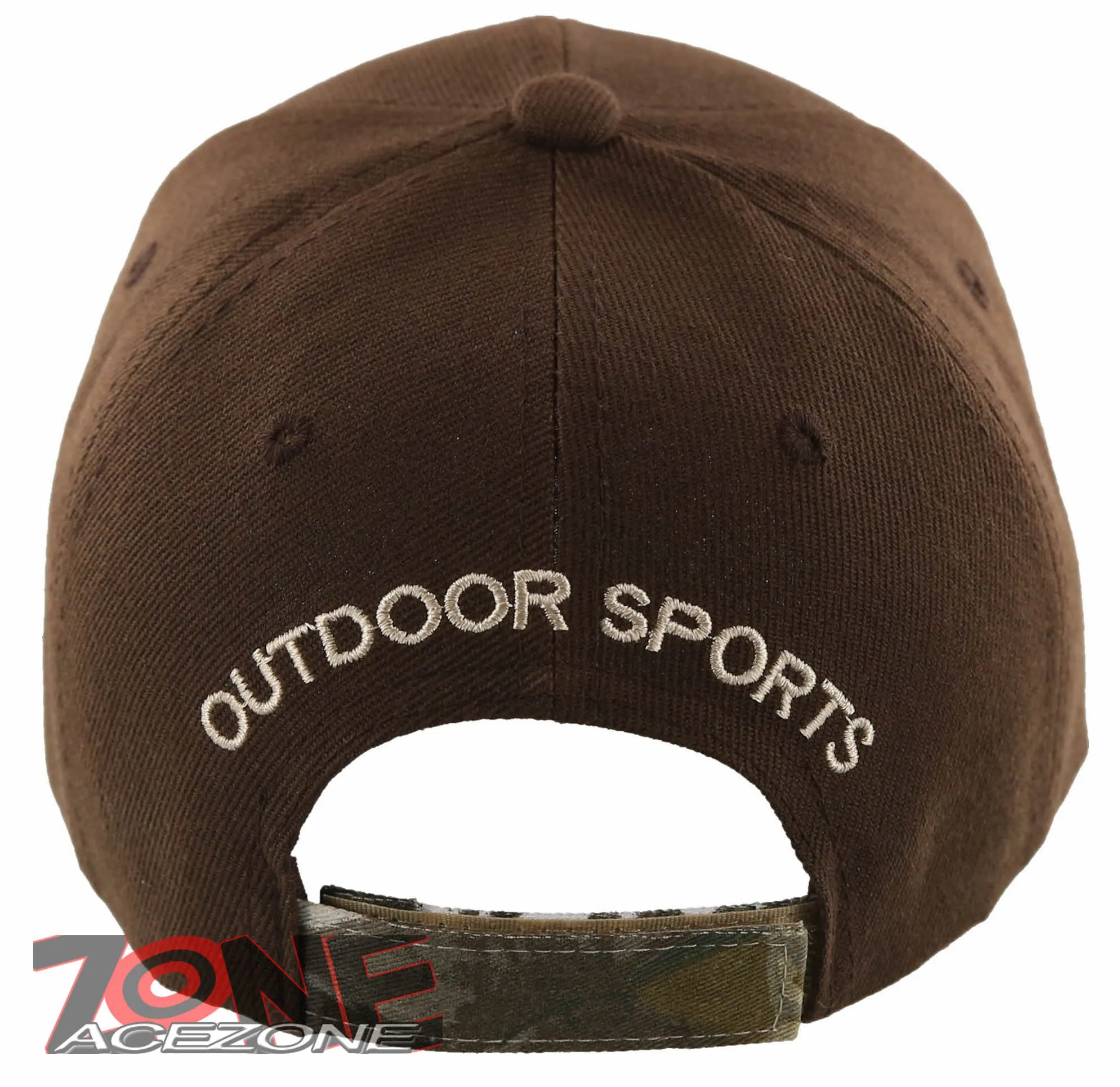 NEW! FISH BASS OUTDOOR SPORT FISHING BALL CAP HAT BROWN