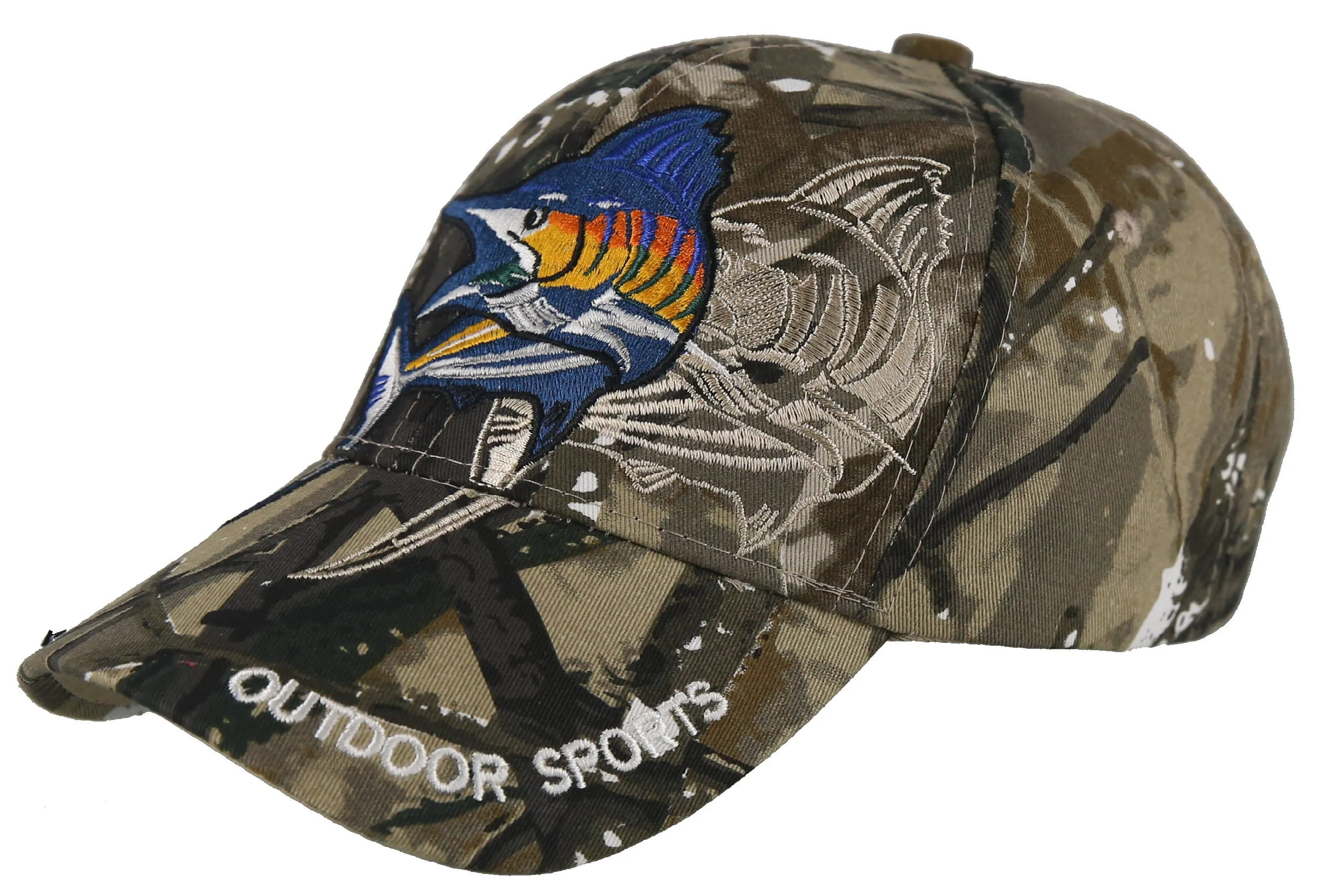 NEW! OUTDOOR SPORTS SWORDFISH FISHING MARINE BALL CAP HAT FOREST CAMO