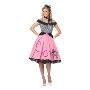 Nifty Fifties Women's Rock N Roll Poodle Skirt Costume