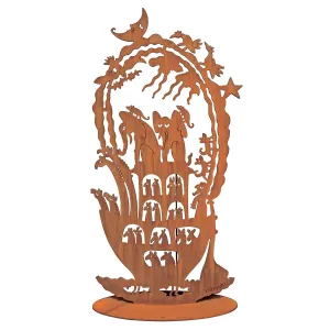 Noahs Ark Sculpture, Metal Outdoor-Indoor Sculptural by Cricket Forge