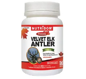 Nutridom Velvet Elk Antler 500mg 30 Veg Capsules