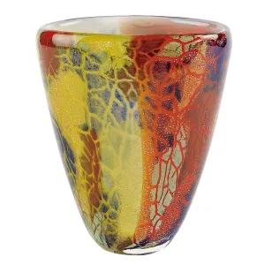 Oval Art Glass Vase
