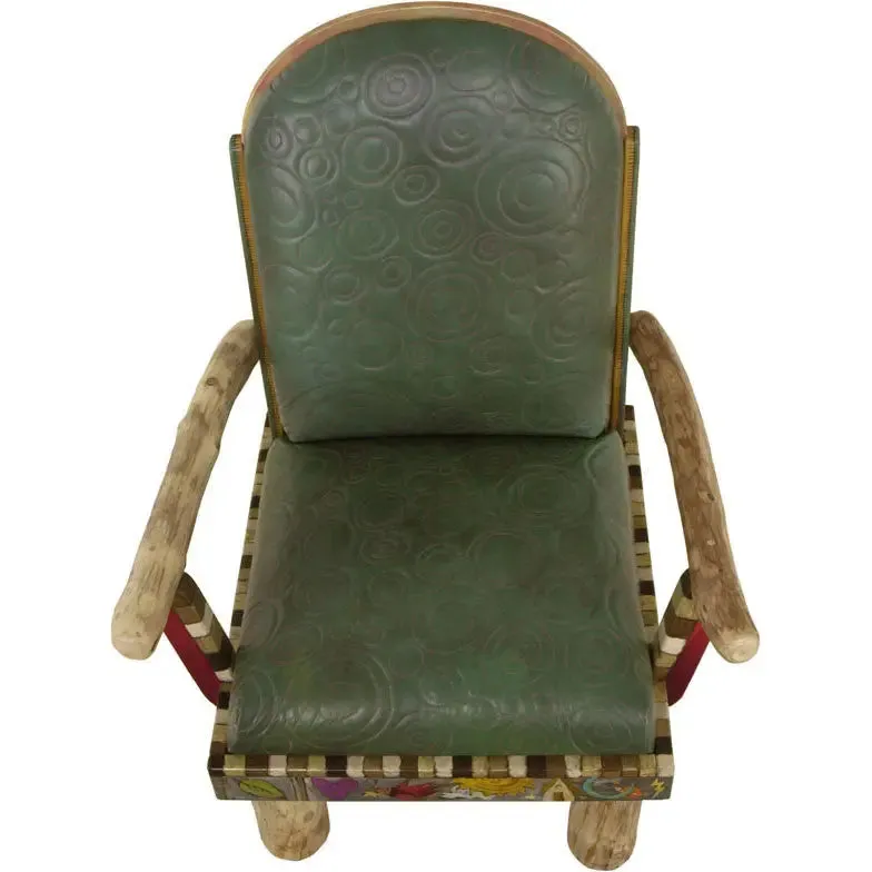 Overstufffed Leather Chair by Sticks CHR032-D09579