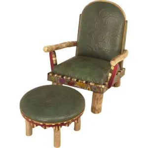 Overstufffed Leather Chair by Sticks CHR032-D09579