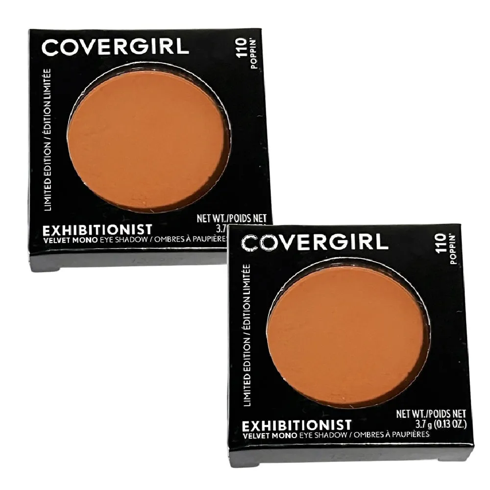 Pack of 2 CoverGirl Exhibitionist Velvet Mono Eye Shadow, Poppin' 110