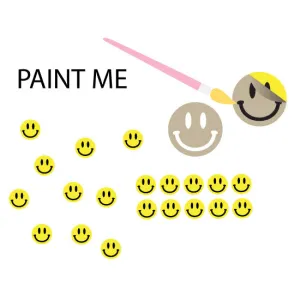 PAINT ME: 16mm Smiley Faces 🙂 - 10 Pair Pack