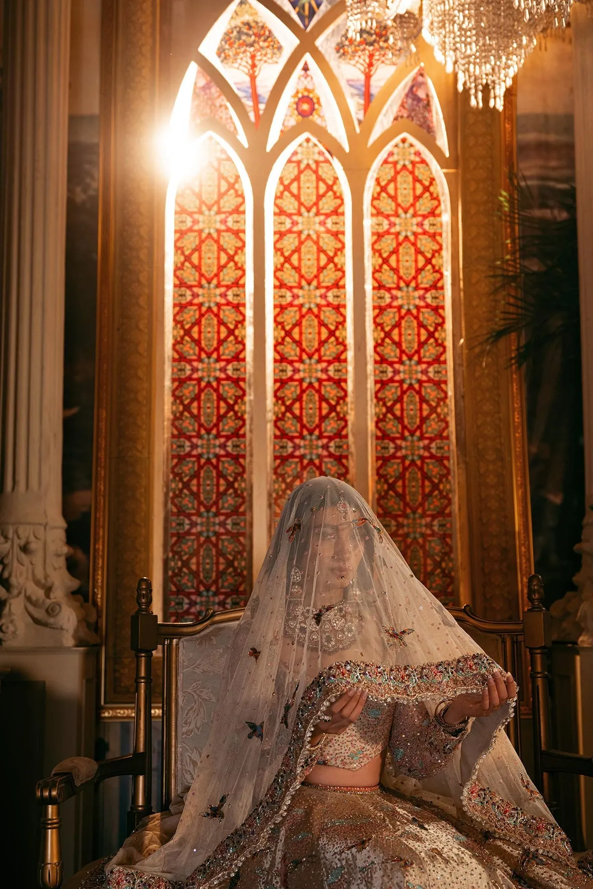 Pakistani Bridal Dress in Choli Lehenga Dupatta Style