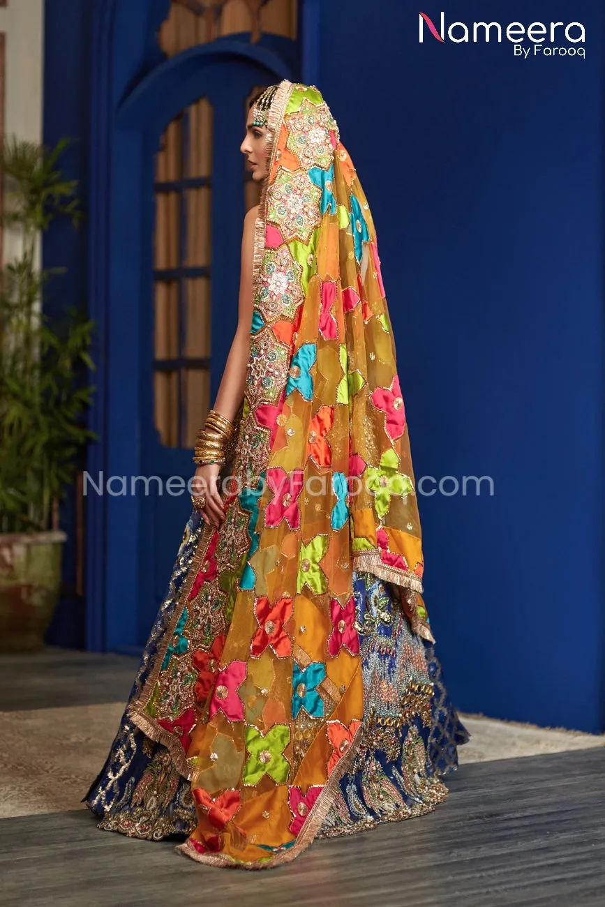 Pakistani Ghagra Choli for Bridal Mehndi Dress #BS21