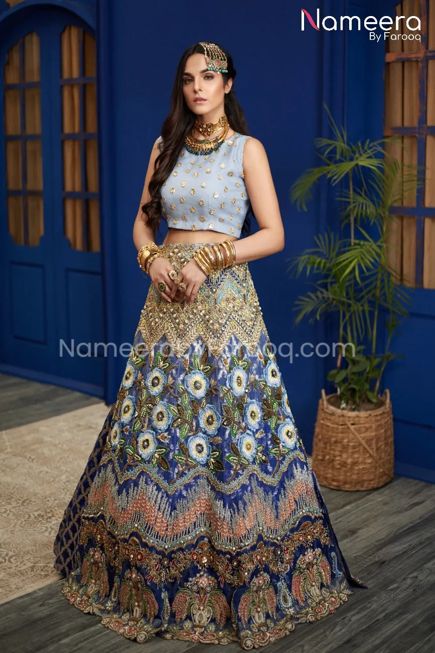Pakistani Ghagra Choli for Bridal Mehndi Dress #BS21