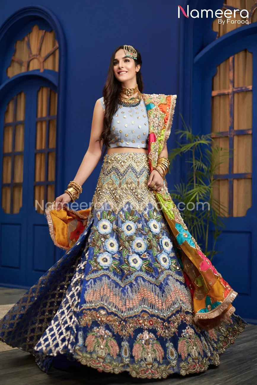 Pakistani Ghagra Choli for Bridal Mehndi Dress #BS21