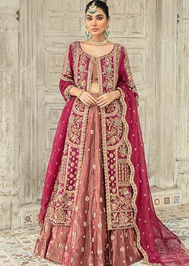 Pakistani Jacket Lehenga Choli Dupatta Dress #BS696