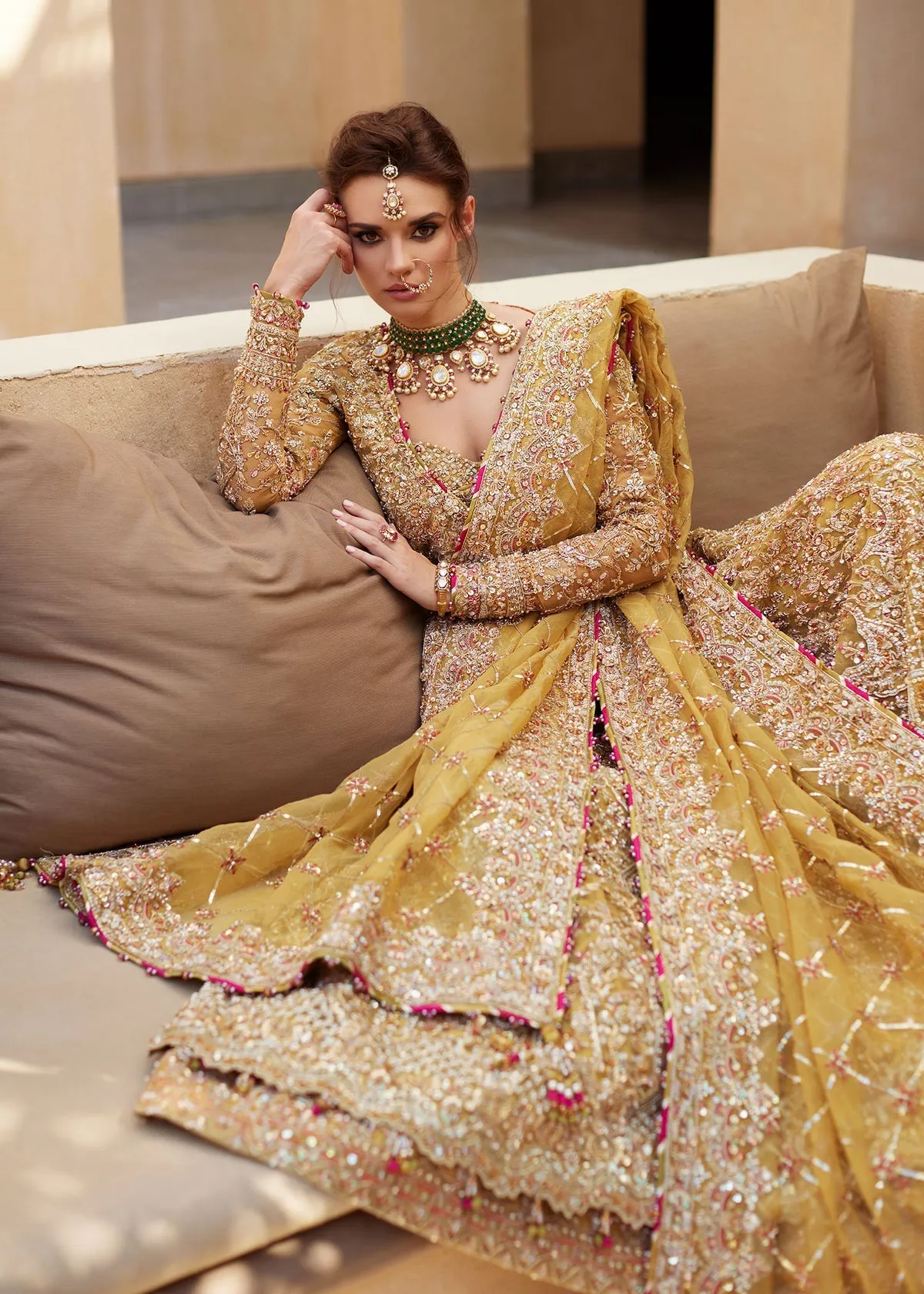 Pakistani Wedding Dress in Bridal lehenga Gown Style