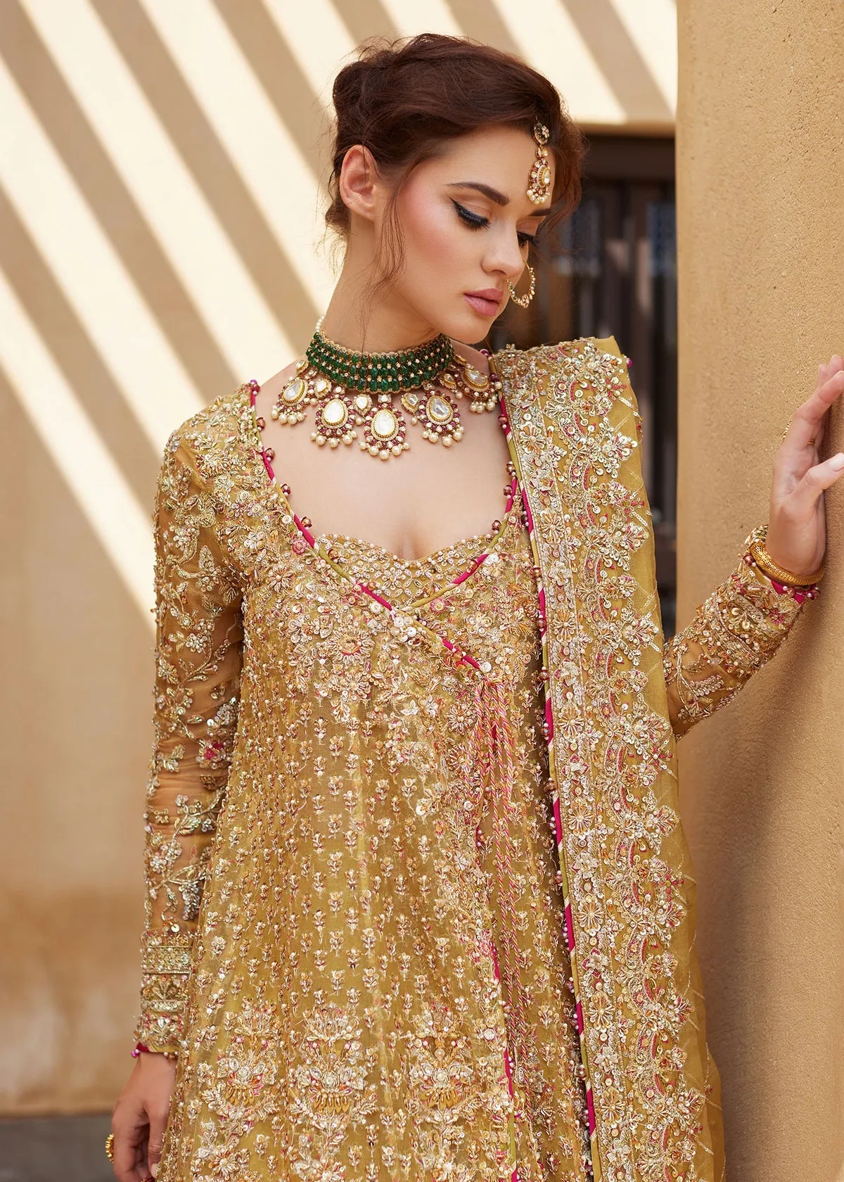 Pakistani Wedding Dress in Bridal lehenga Gown Style