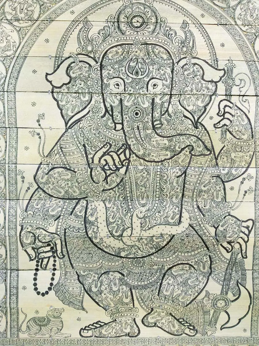 Palm Leaf Pattachitra Kandarpa Ganesh