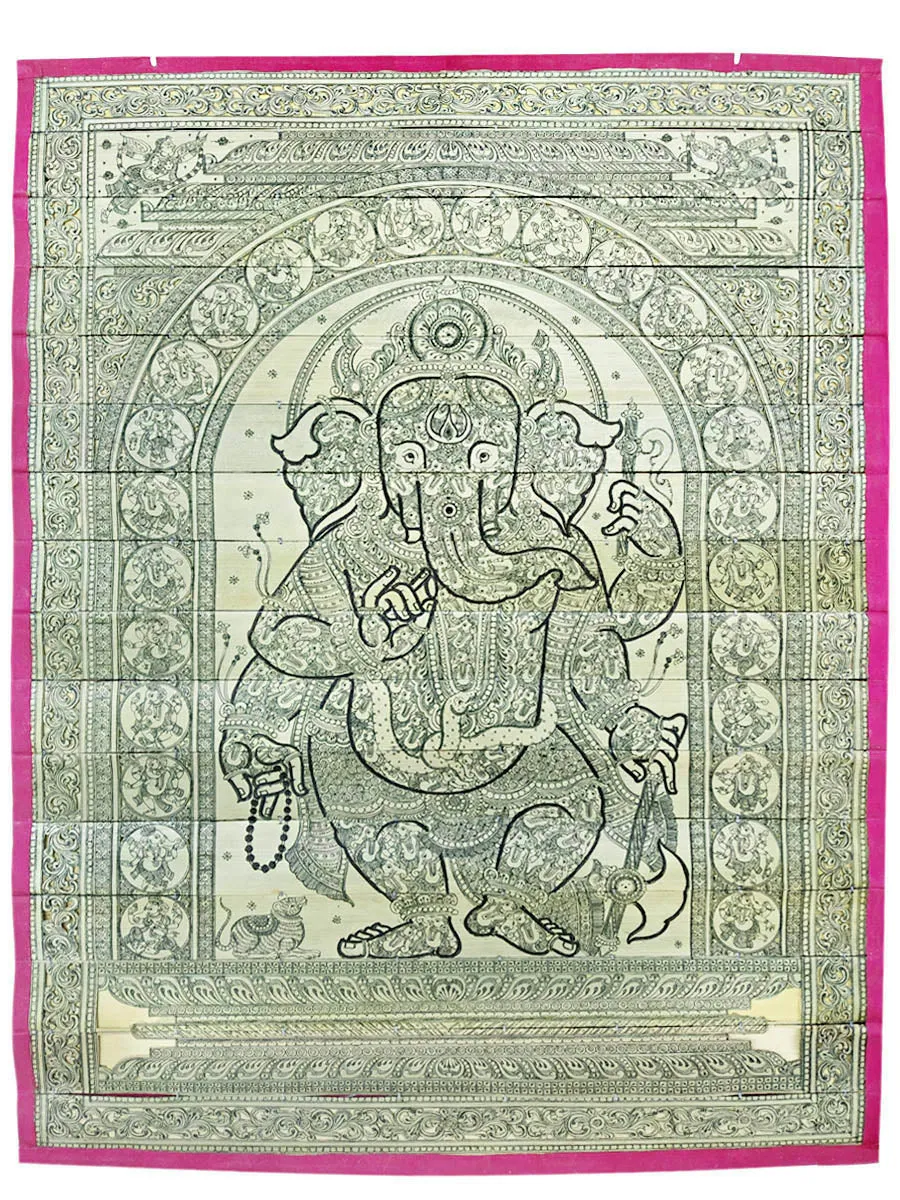 Palm Leaf Pattachitra Kandarpa Ganesh