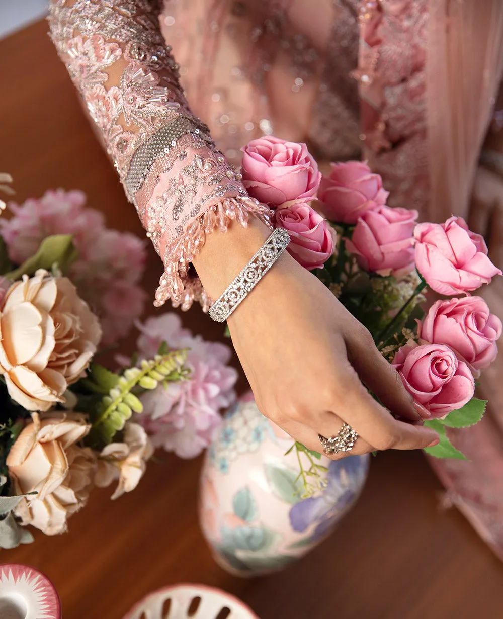 Pink Lehenga and Pishwas Frock Pakistani Wedding Dress