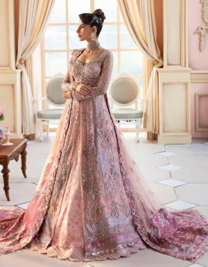 Pink Lehenga and Pishwas Frock Pakistani Wedding Dress