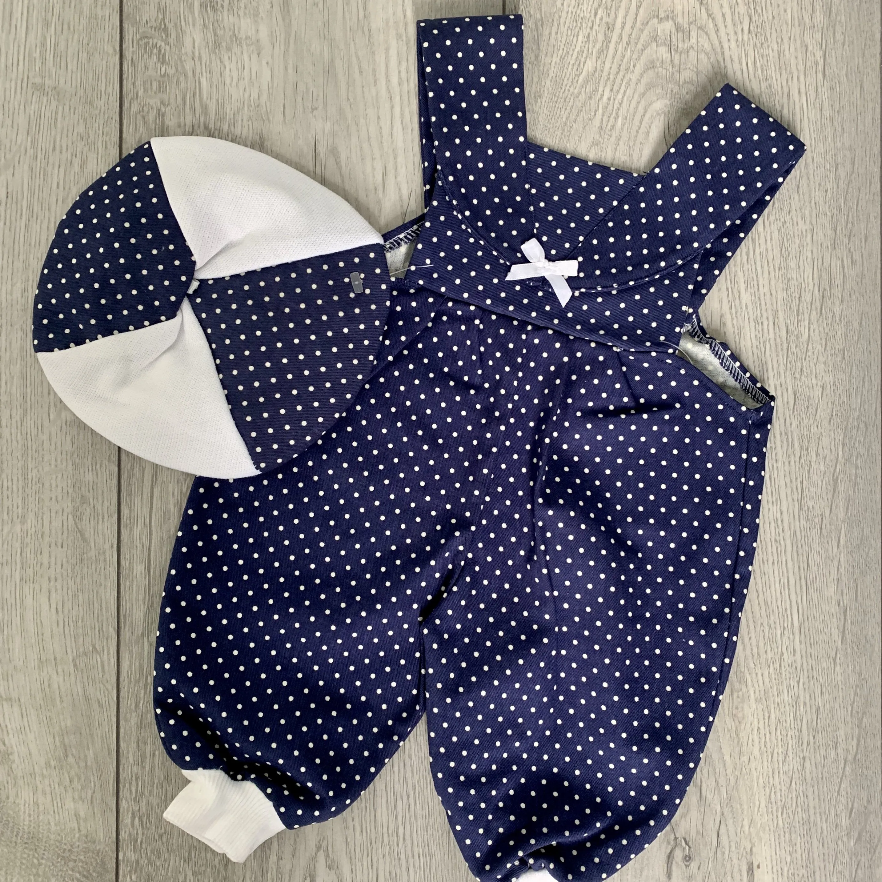 Polka Dot Print Romper Set