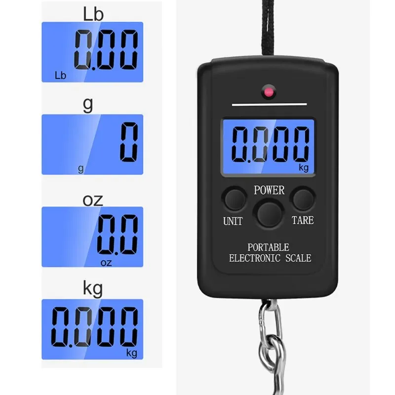 Portable 40Kg 10g Hanging Digital Scale Back Light Electronic