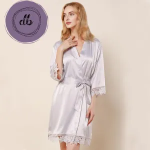 Premium Rose Lace Satin 3031 Soft Grey