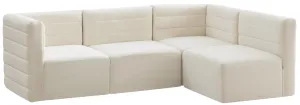 Quincy Cream Velvet Modular Sectional