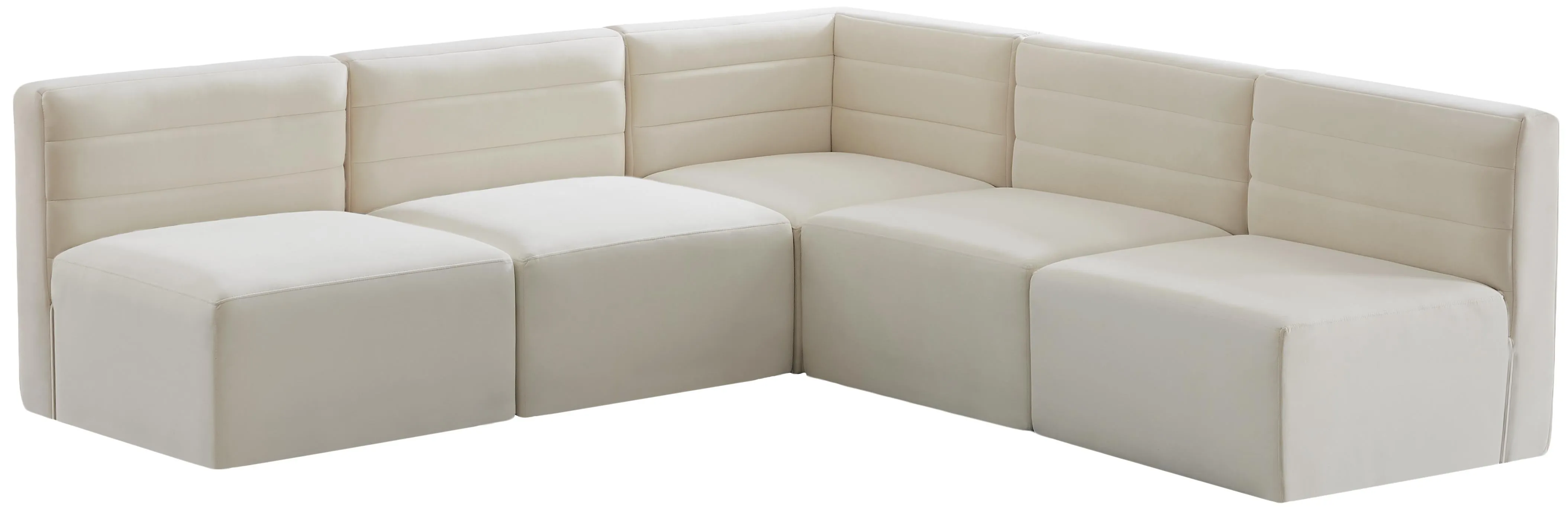 Quincy Cream Velvet Modular Sectional